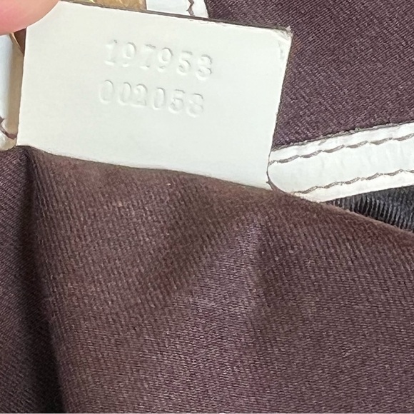 GUCCI “Joy” GG Monogram Tote With White Leather Trim - Picture 10 of 17